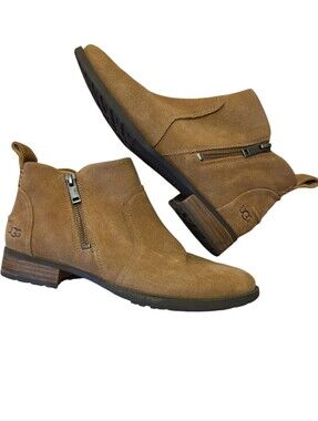 UGG Women's Chestnut Suede Side-Zip Ankle Booties